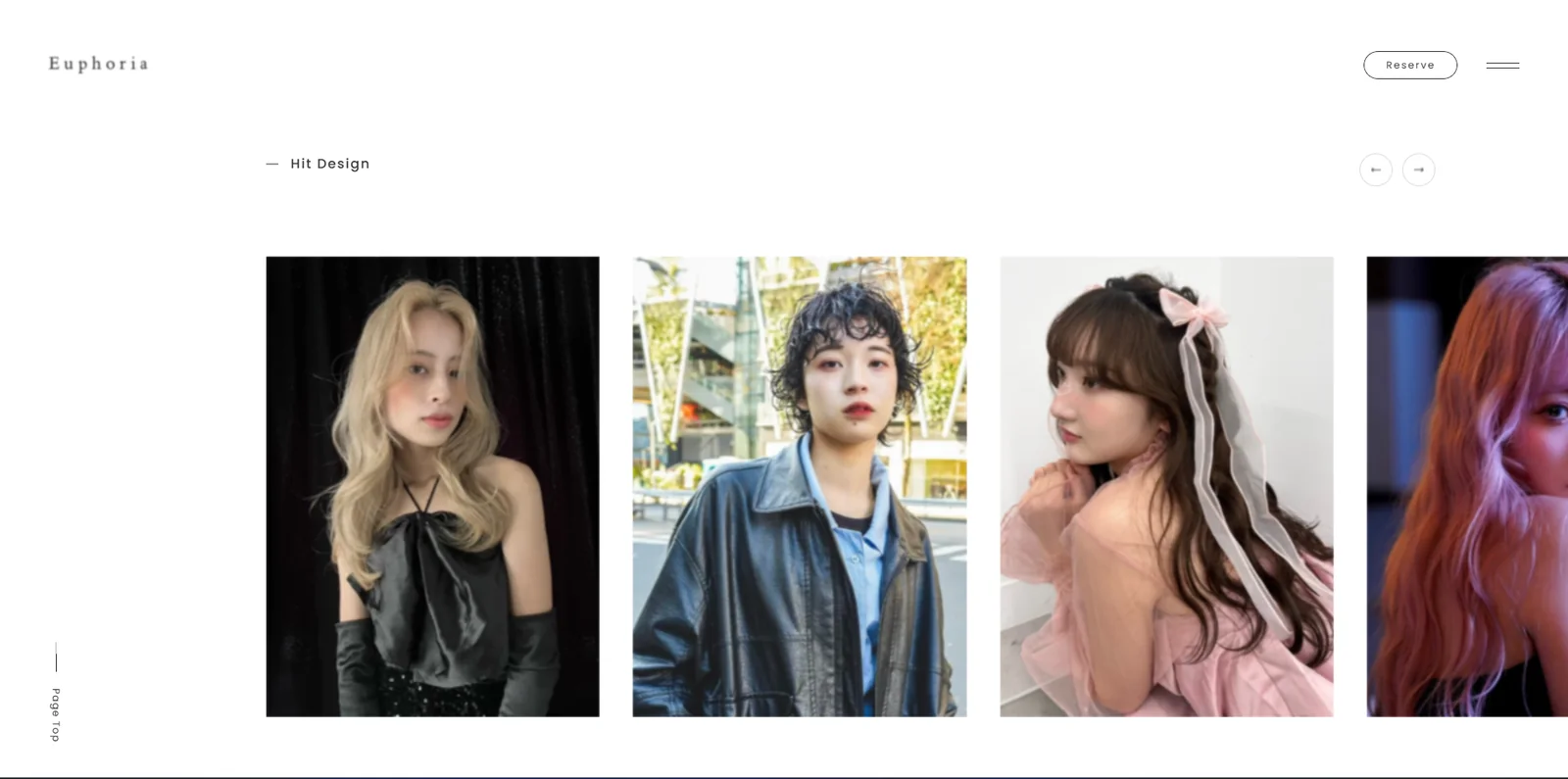 Euphoria ヘアサロン ブランドサイト 2